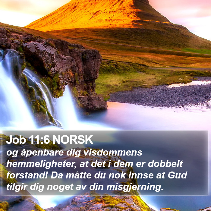 Job 11:6 NORSK Bible Study