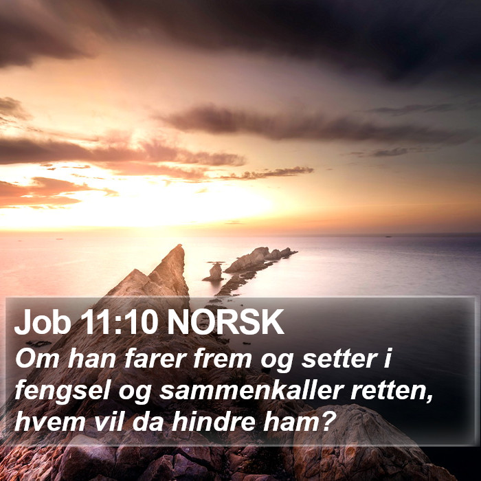 Job 11:10 NORSK Bible Study