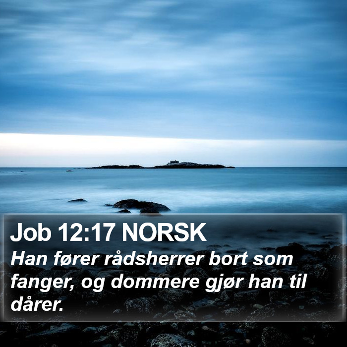 Job 12:17 NORSK Bible Study