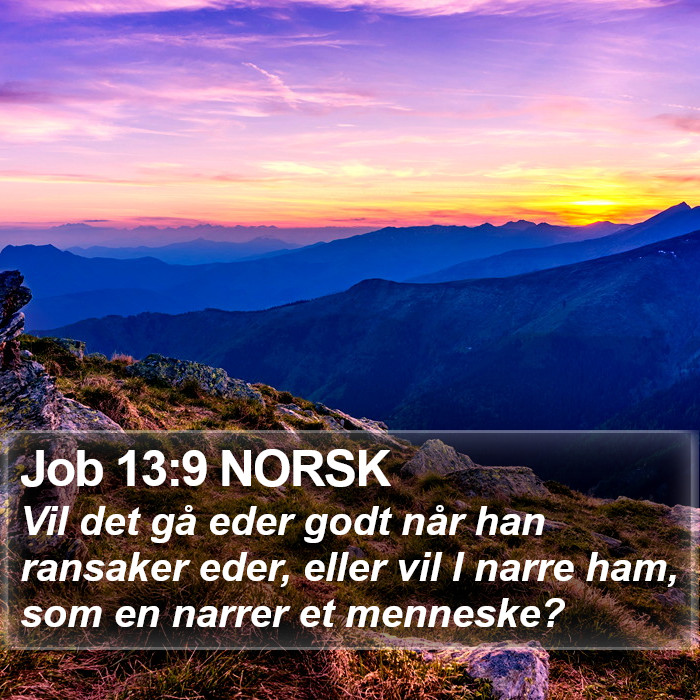 Job 13:9 NORSK Bible Study