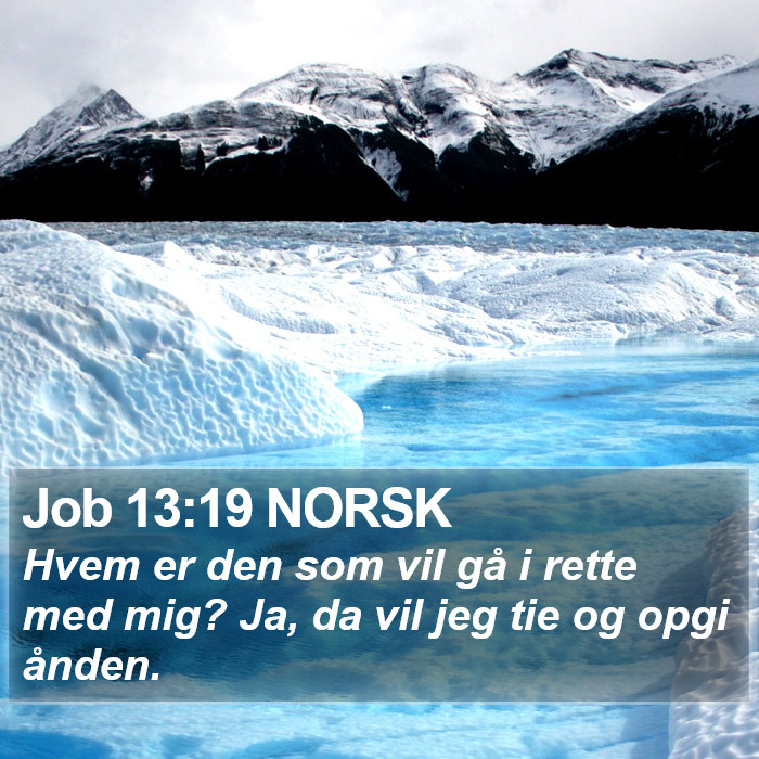 Job 13:19 NORSK Bible Study