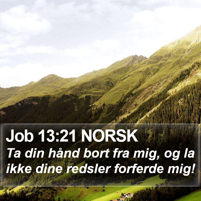 Job 13:21 NORSK Bible Study