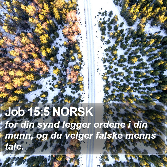 Job 15:5 NORSK Bible Study