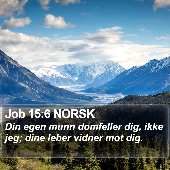 Job 15:6 NORSK Bible Study