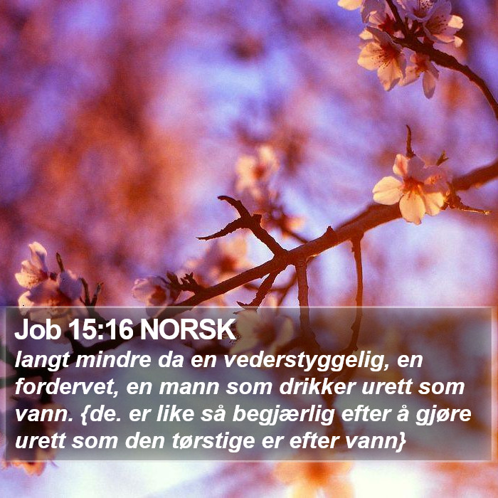 Job 15:16 NORSK Bible Study