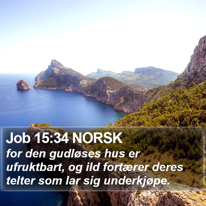 Job 15:34 NORSK Bible Study