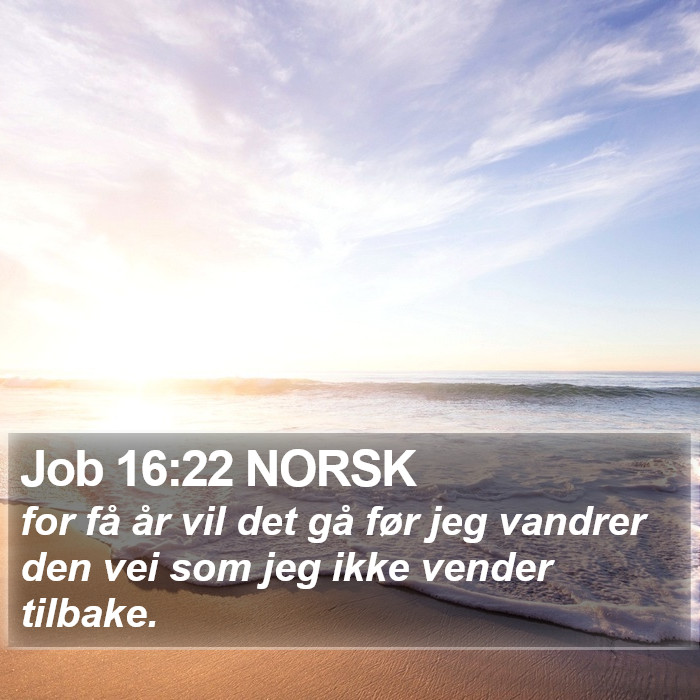 Job 16:22 NORSK Bible Study