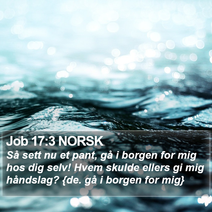 Job 17:3 NORSK Bible Study