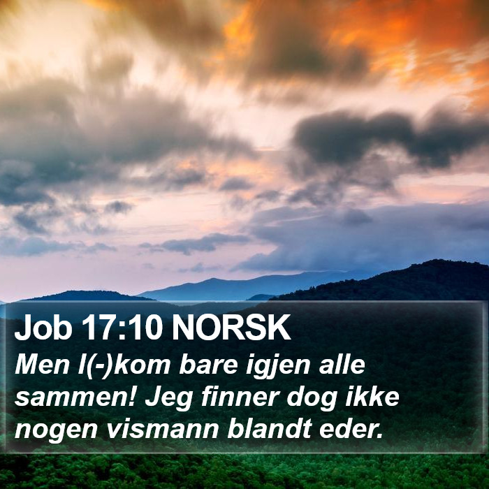 Job 17:10 NORSK Bible Study