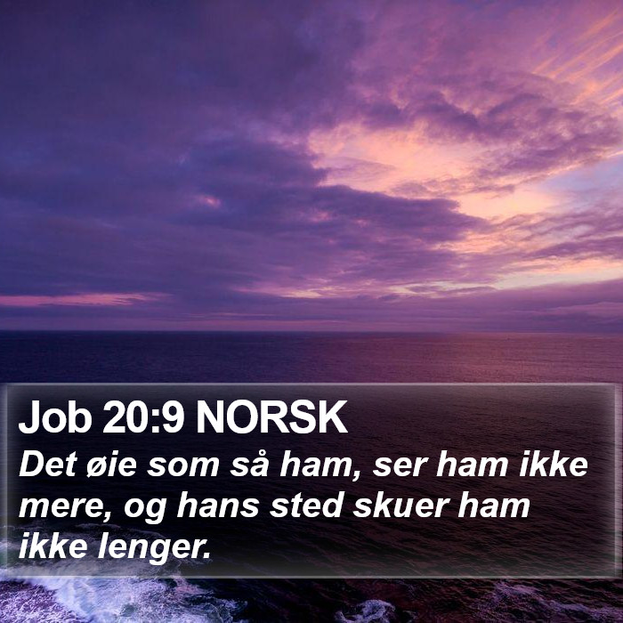 Job 20:9 NORSK Bible Study