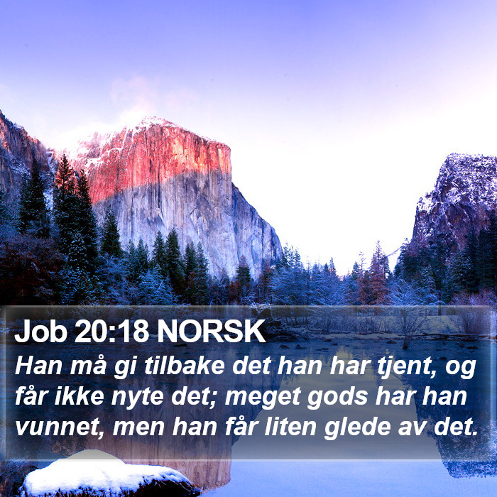 Job 20:18 NORSK Bible Study
