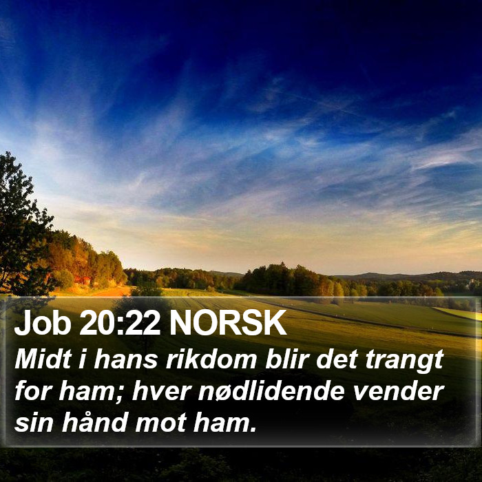 Job 20:22 NORSK Bible Study