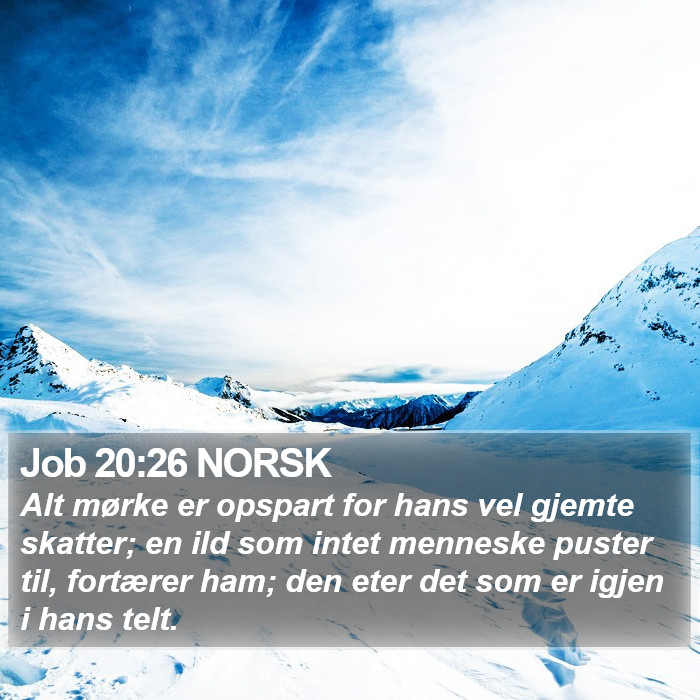 Job 20:26 NORSK Bible Study