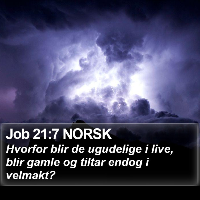 Job 21:7 NORSK Bible Study