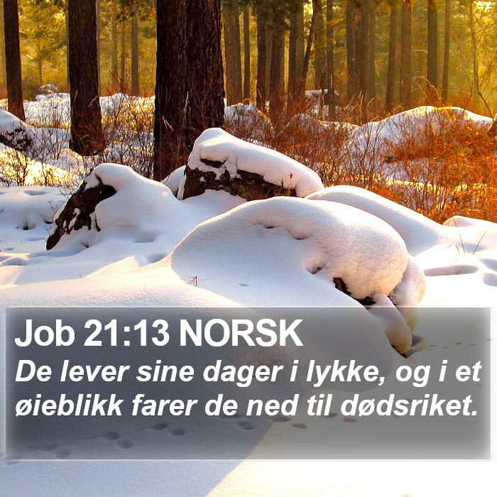 Job 21:13 NORSK Bible Study