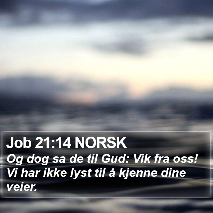 Job 21:14 NORSK Bible Study