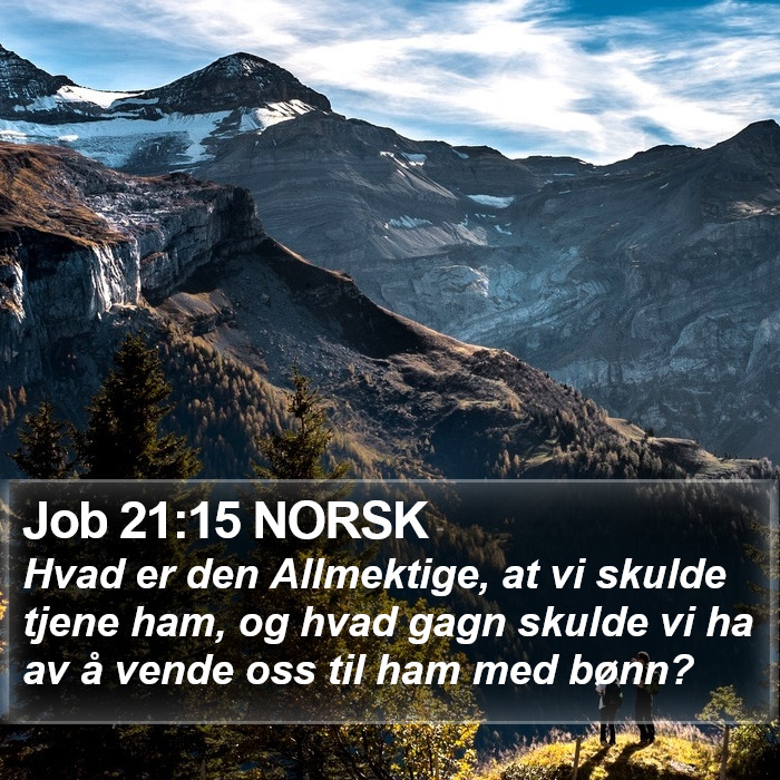 Job 21:15 NORSK Bible Study