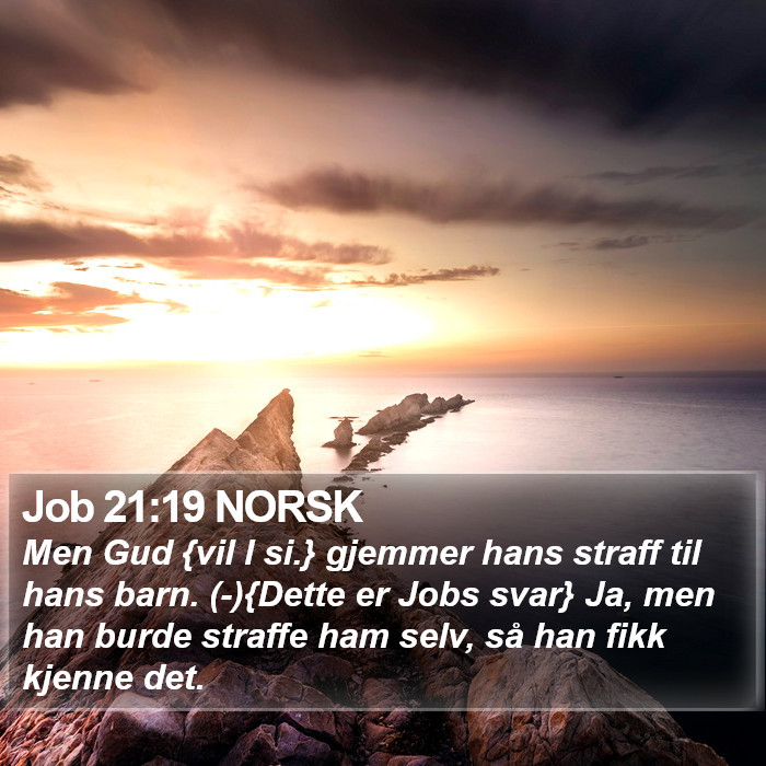 Job 21:19 NORSK Bible Study