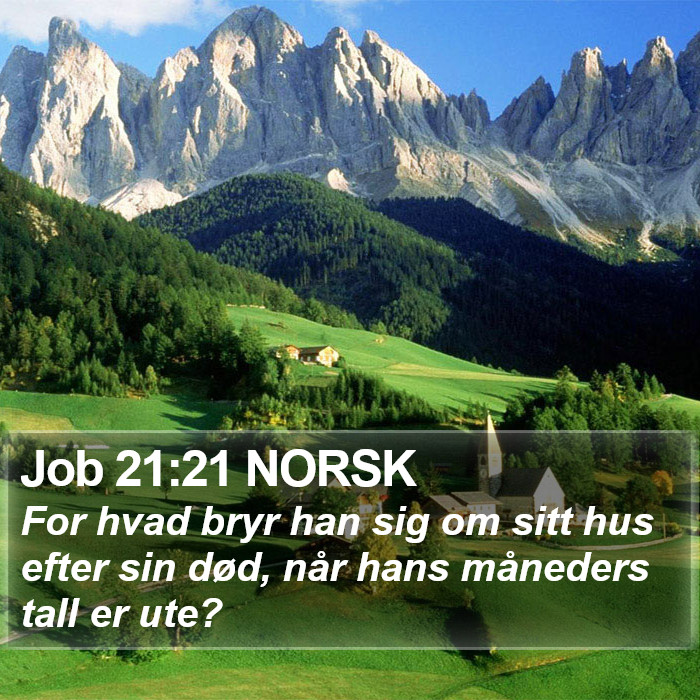 Job 21:21 NORSK Bible Study