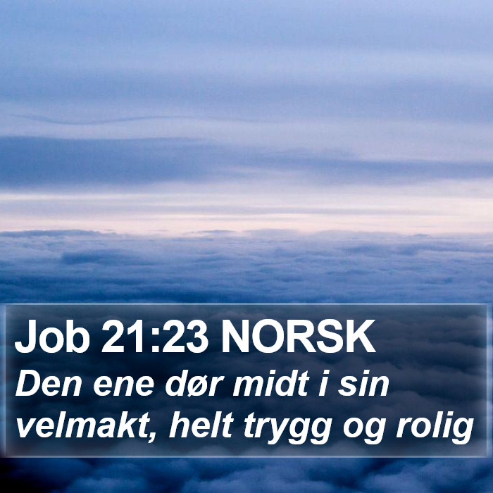 Job 21:23 NORSK Bible Study