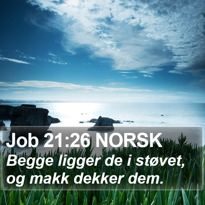 Job 21:26 NORSK Bible Study