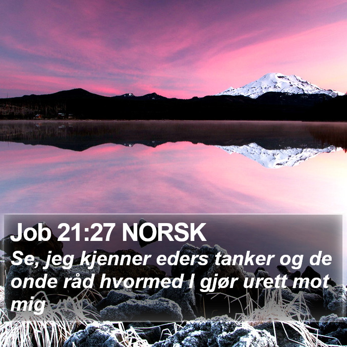 Job 21:27 NORSK Bible Study