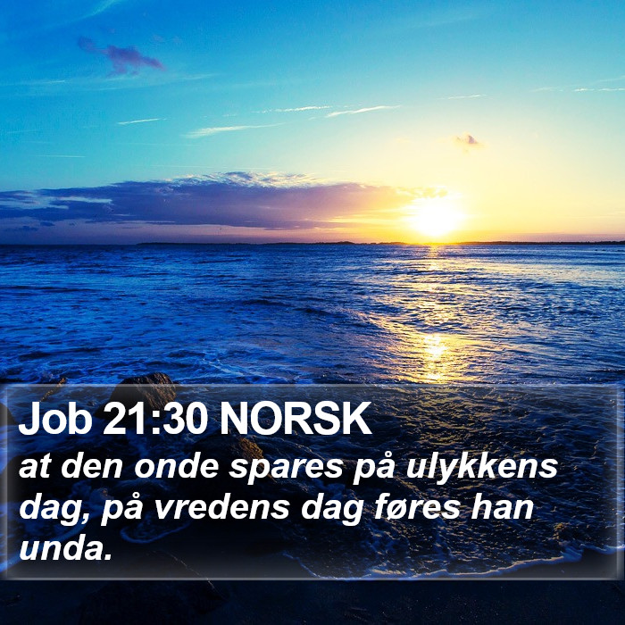 Job 21:30 NORSK Bible Study