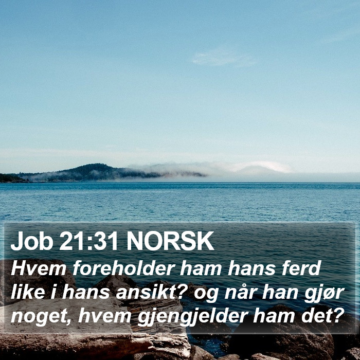 Job 21:31 NORSK Bible Study