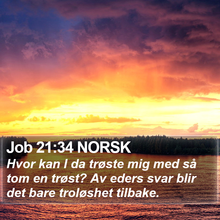 Job 21:34 NORSK Bible Study