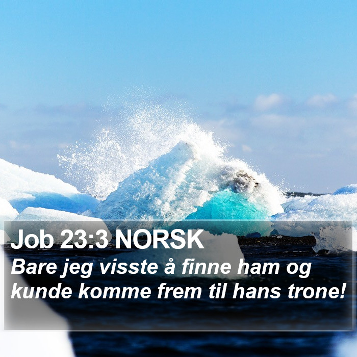 Job 23:3 NORSK Bible Study