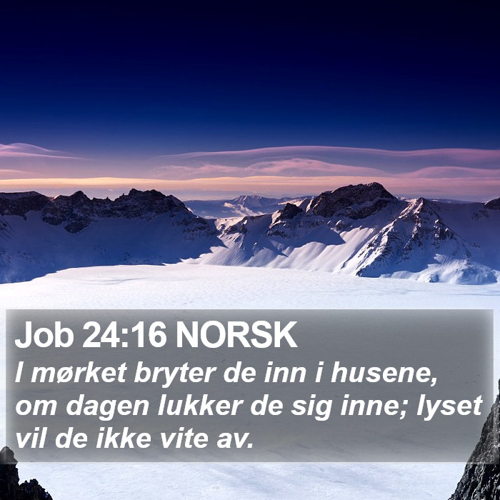 Job 24:16 NORSK Bible Study