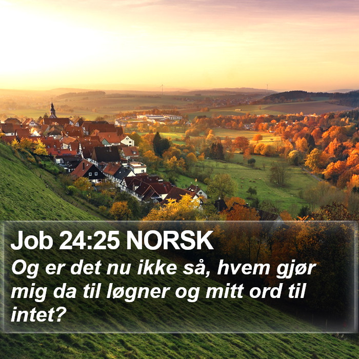 Job 24:25 NORSK Bible Study