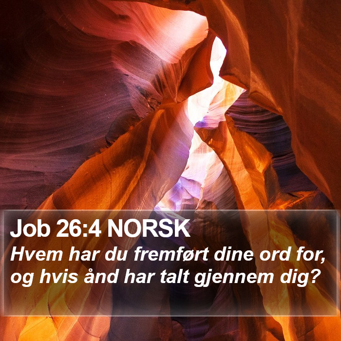 Job 26:4 NORSK Bible Study