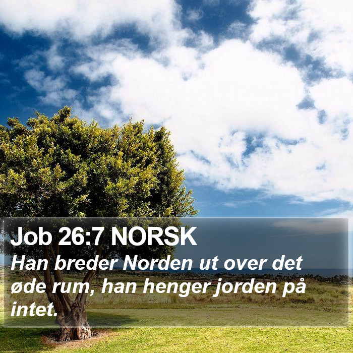 Job 26:7 NORSK Bible Study