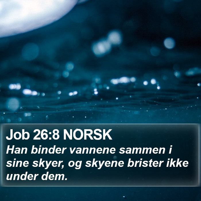 Job 26:8 NORSK Bible Study