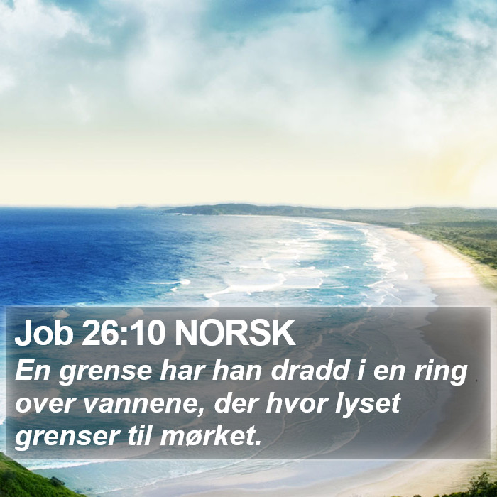 Job 26:10 NORSK Bible Study