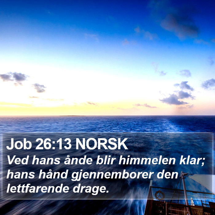 Job 26:13 NORSK Bible Study