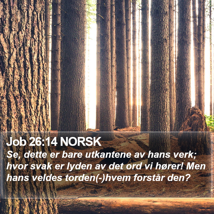 Job 26:14 NORSK Bible Study