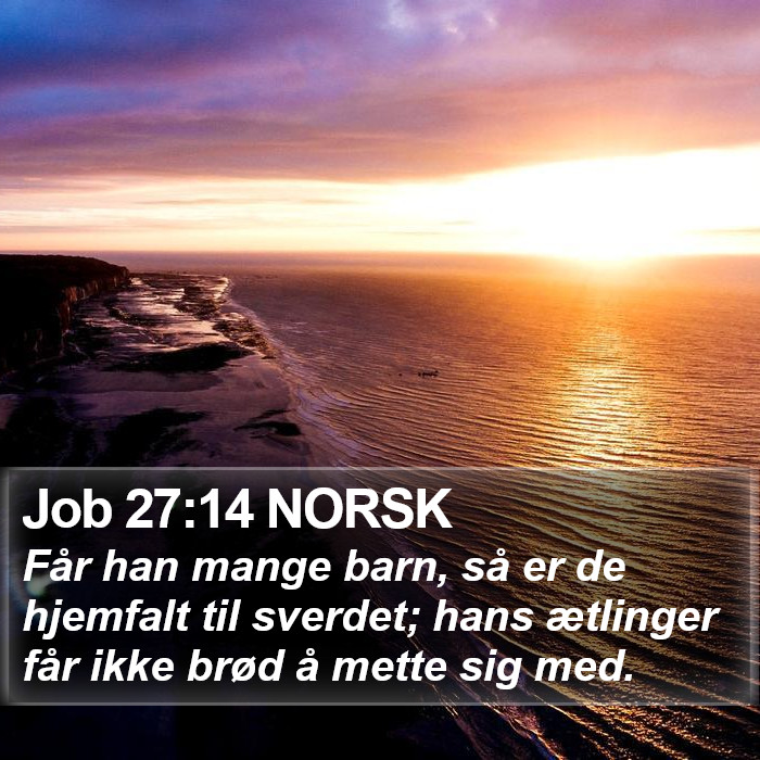 Job 27:14 NORSK Bible Study
