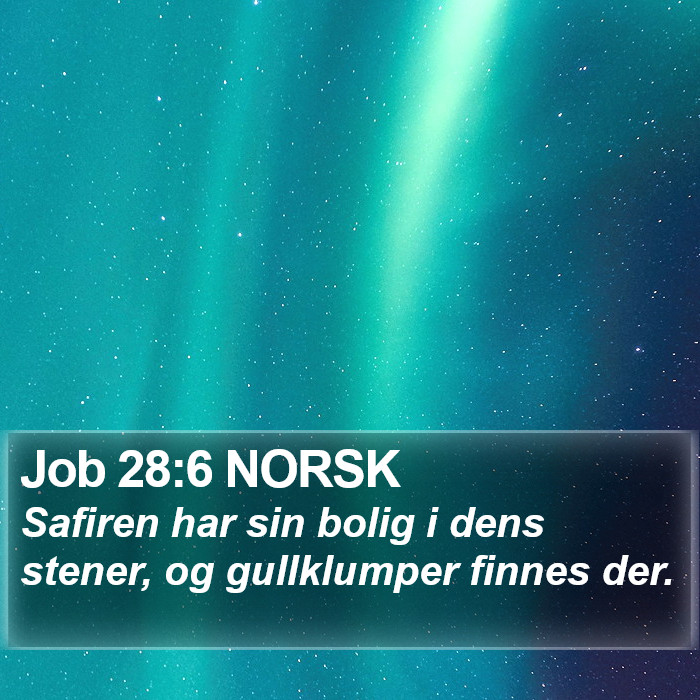 Job 28:6 NORSK Bible Study