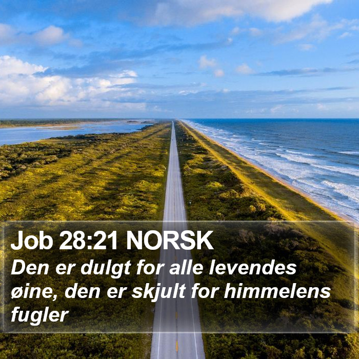 Job 28:21 NORSK Bible Study