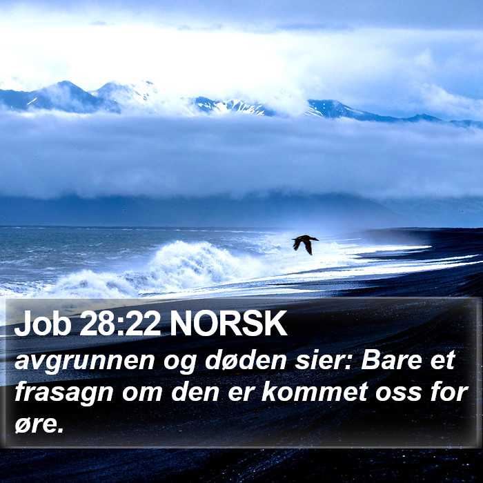Job 28:22 NORSK Bible Study