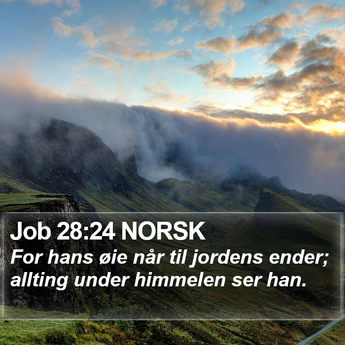 Job 28:24 NORSK Bible Study
