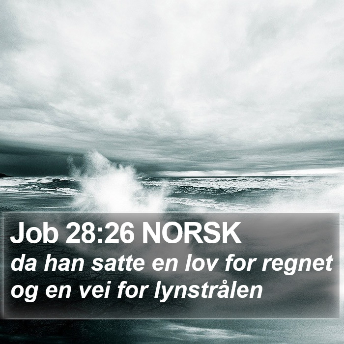 Job 28:26 NORSK Bible Study