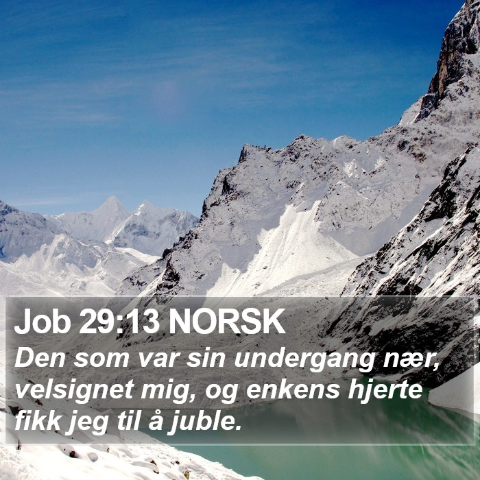 Job 29:13 NORSK Bible Study