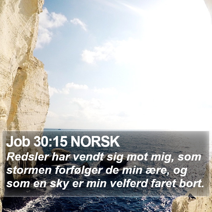 Job 30:15 NORSK Bible Study