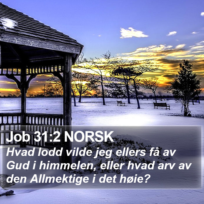 Job 31:2 NORSK Bible Study