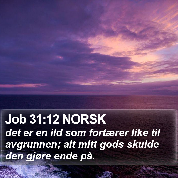 Job 31:12 NORSK Bible Study