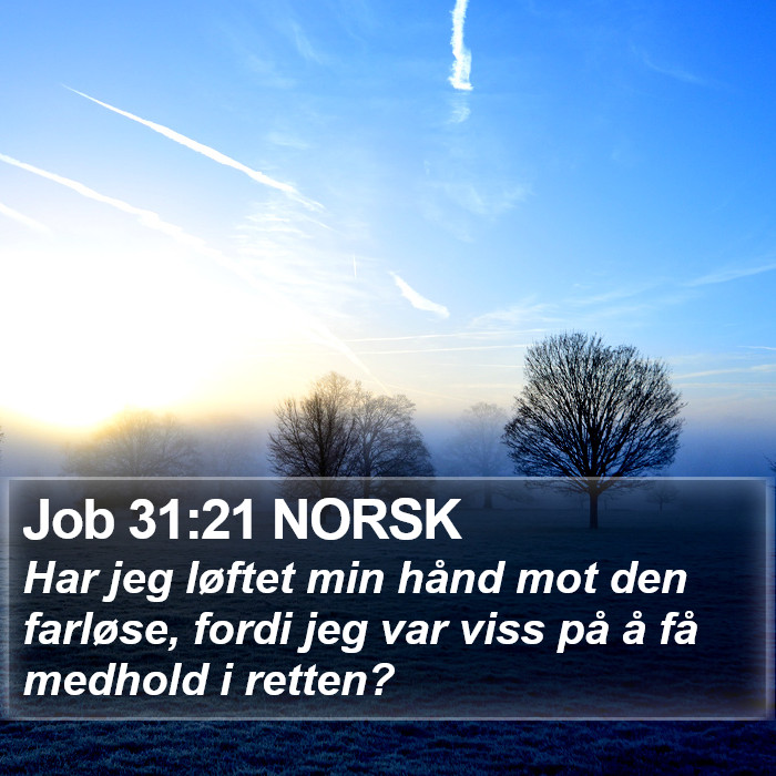 Job 31:21 NORSK Bible Study