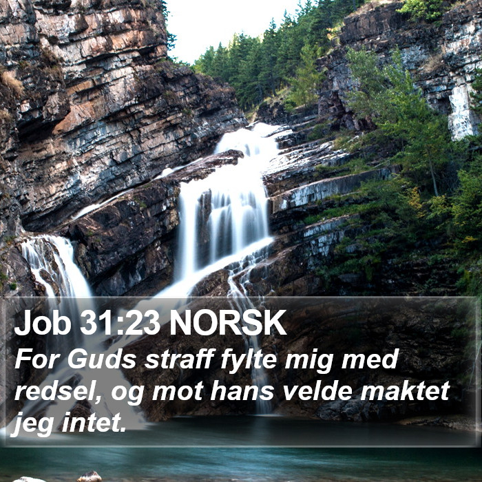 Job 31:23 NORSK Bible Study